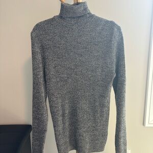 Asos Men's Grey/Black Turtleneck Sweater